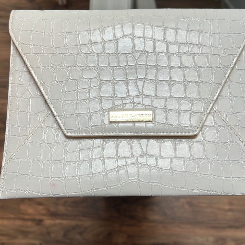 White Ralph Lauren Make Up Bag